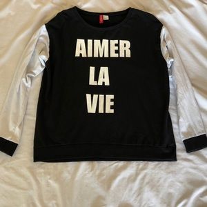 H&M women's medium long sleeve crew neck sweater